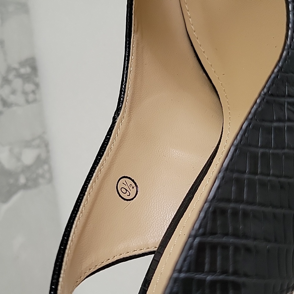 Women's Black High Heels Shoes Ankle Strap Dress Heeled Sandals - Picture 4 of 9